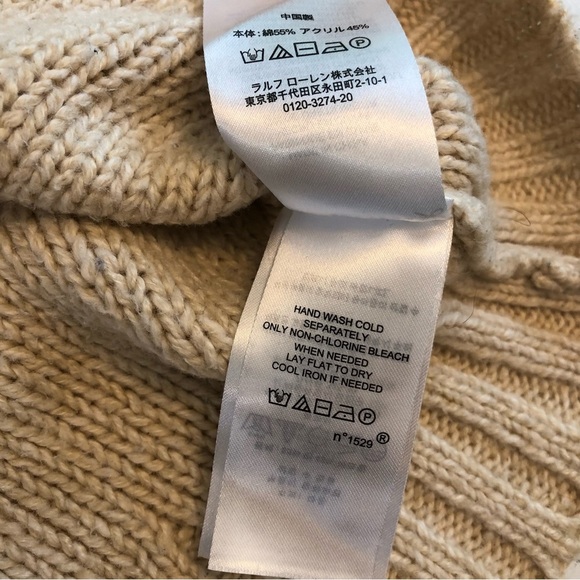 Ralph Lauren Scoop Neck Cream Color Pullover Sweater Size XL - Picture 9 of 9